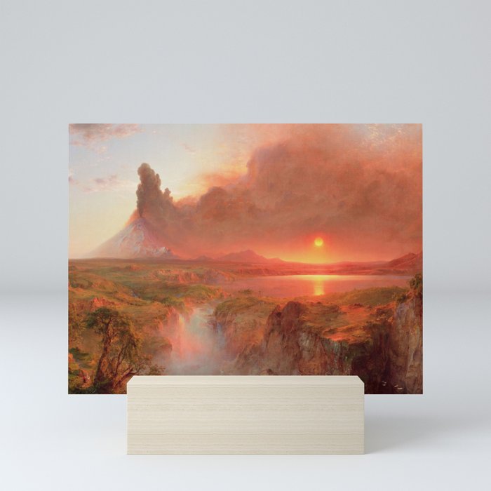 Ecuadorian Andes at Sunset, Cotopaxi volcano plains landscape painting by Frederic Edwin Church Mini Art Print