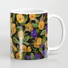 Spring Viola Floral Painting Coffee Mug