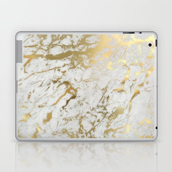 Gold marble Laptop & iPad Skin