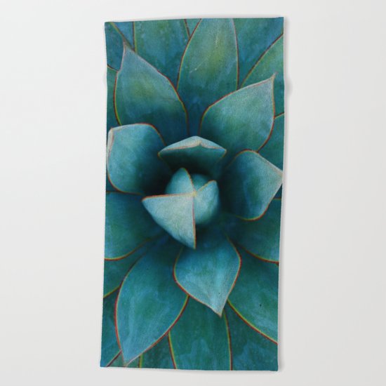 Succulent Plant Beach Towel