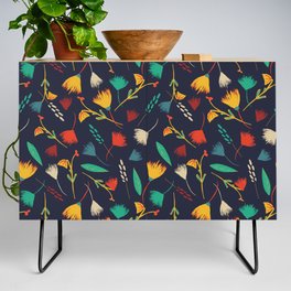 Flowers yellow and red Credenza