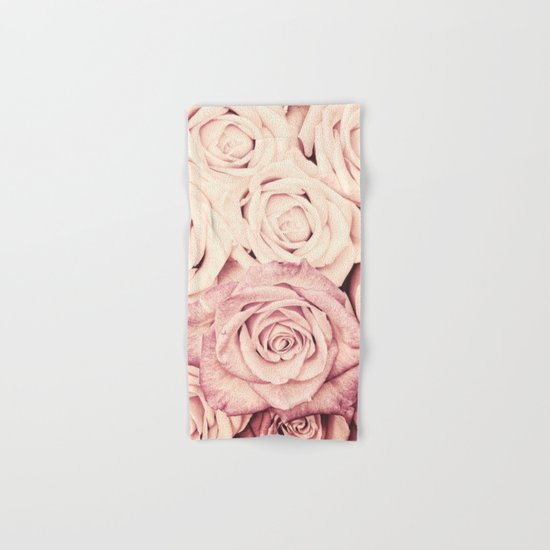 Some people grumble I Floral rose roses flowers pink Hand & Bath Towel