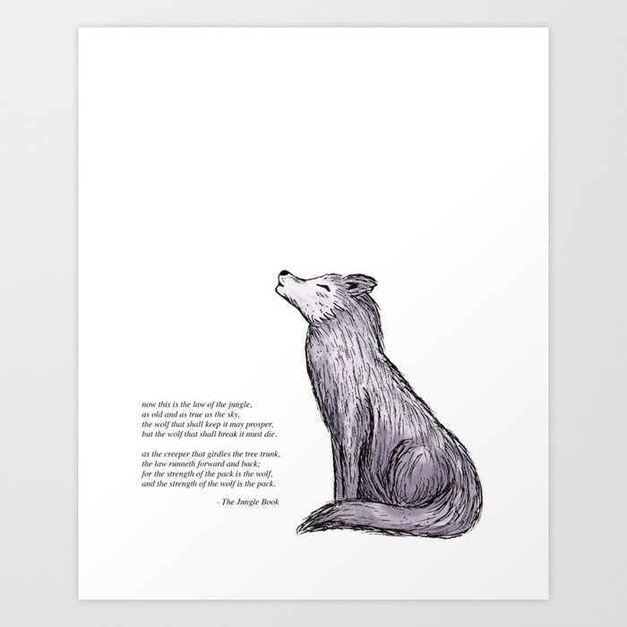 Law Of The Jungle Art Print By Paperwolvesstudio Society6