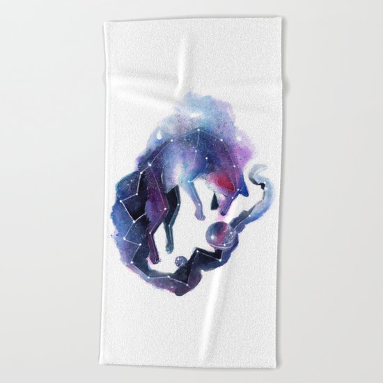 Galaxy Fox Beach Towel