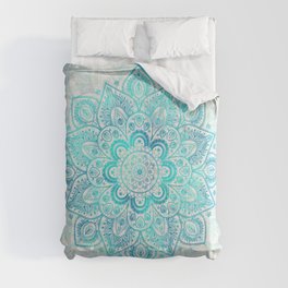 Turquoise Lace Mandala Comforter
