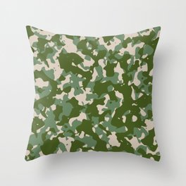 Digital Greenish pattern art Throw Pillow