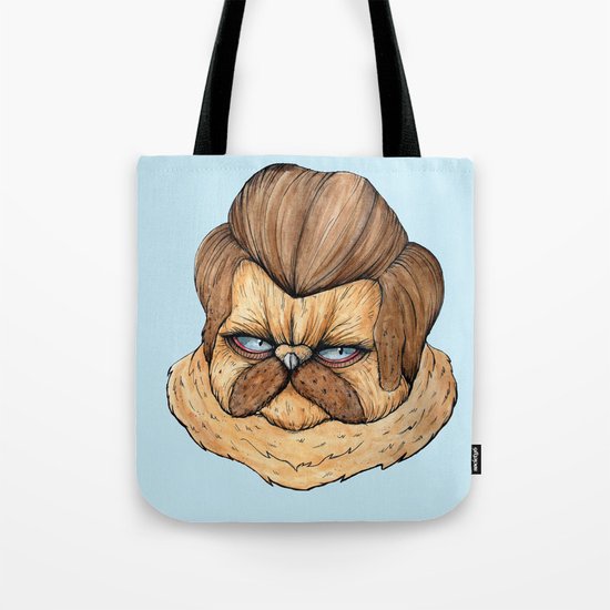 Ron Swanson Cat Tote Bag