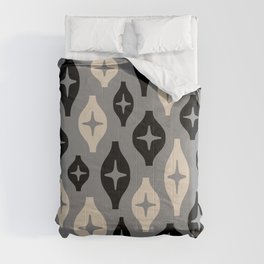 Floating Lanterns 623 Black Gray and Beige Comforter