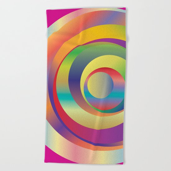 Circles - Optical Game 9 Beach Towel