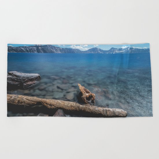 Crater Lake Love Beach Towel