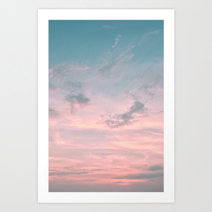 Pink and Blue Skyscape Art Print