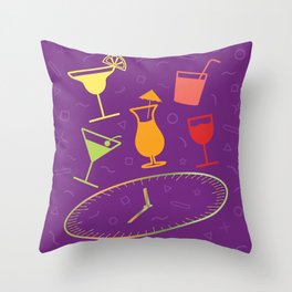 Happy Hour Cocktail Throw Pillow