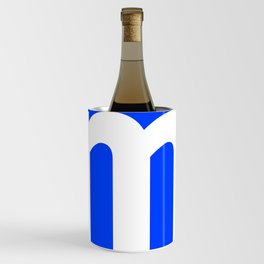 letter M (White & Blue) Wine Chiller