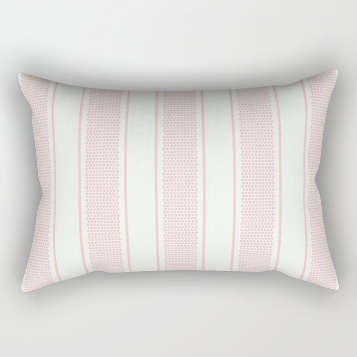 Vintage pastel pink stripes pattern Rectangular Pillow
