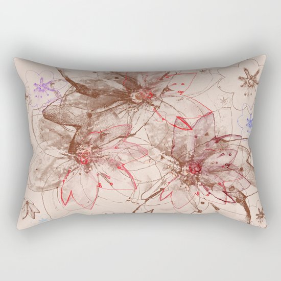 Whirlwind of petals(6). Rectangular Pillow