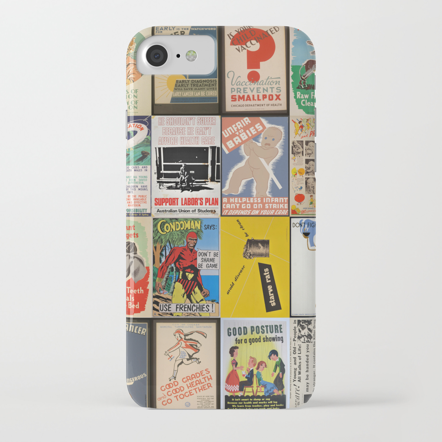 Full Vintage Poster Collage Iphone Case By Themob13 Society6