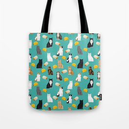 Cat breed tacos and burritos cute kitty lover pet gifts must have mexican food night Tote Bag