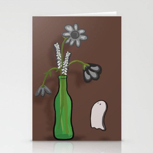 ghost flower bottle  Stationery Cards