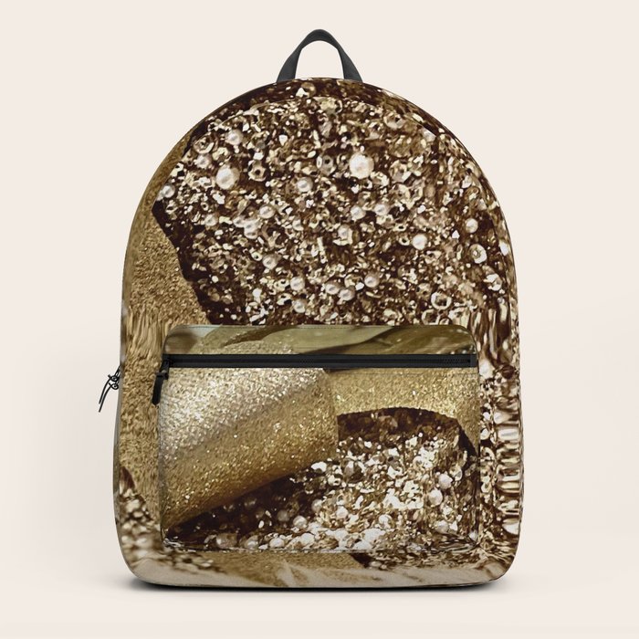 Sequin Graphic School Travel Backpacks Society6