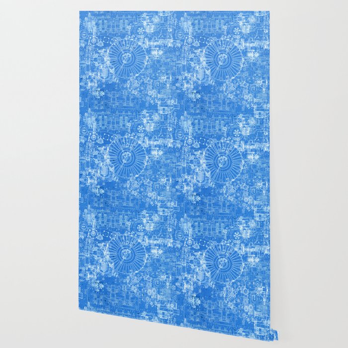 Vintage Airplane Drawing Blueprint Wallpaper By Kotovato Society6
