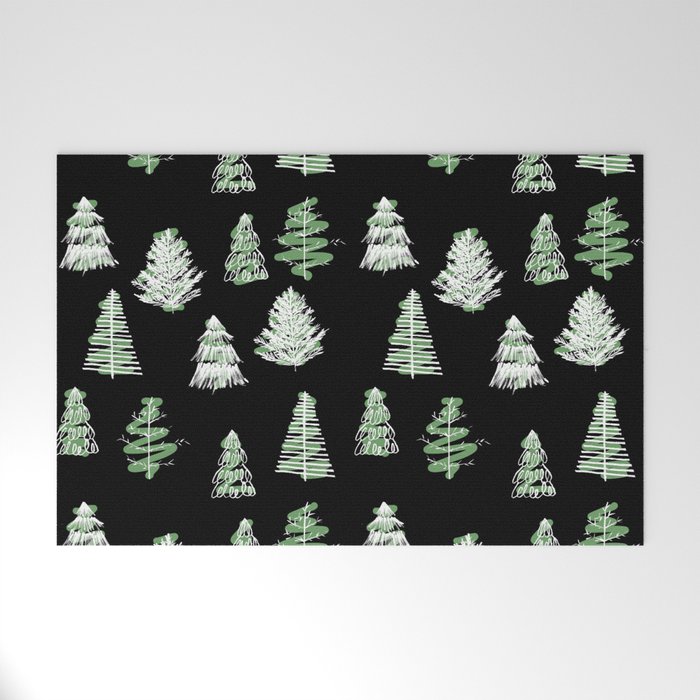 Trees Pattern Welcome Mat