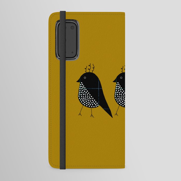 Three Black Birds Gold Android Wallet Case
