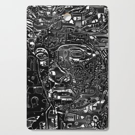 Dark Mechanical Portrait Cutting Board