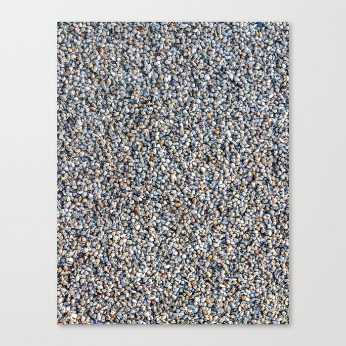 Pebbles On The Beach. Background Pattern. Canvas Print