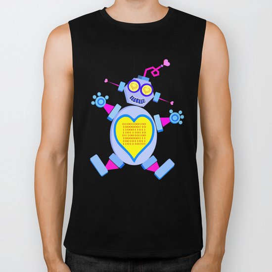 I Love You (In Binary) | Lovebot Biker Tank