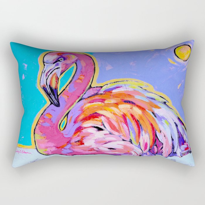 Flamingo Under the Sun Rectangular Pillow