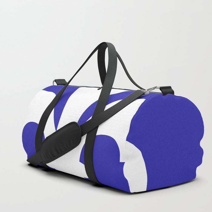 Fleur de Lis (White & Navy Blue) Duffle Bag