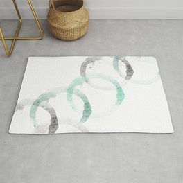 Abstract Coffee Rings Rug
