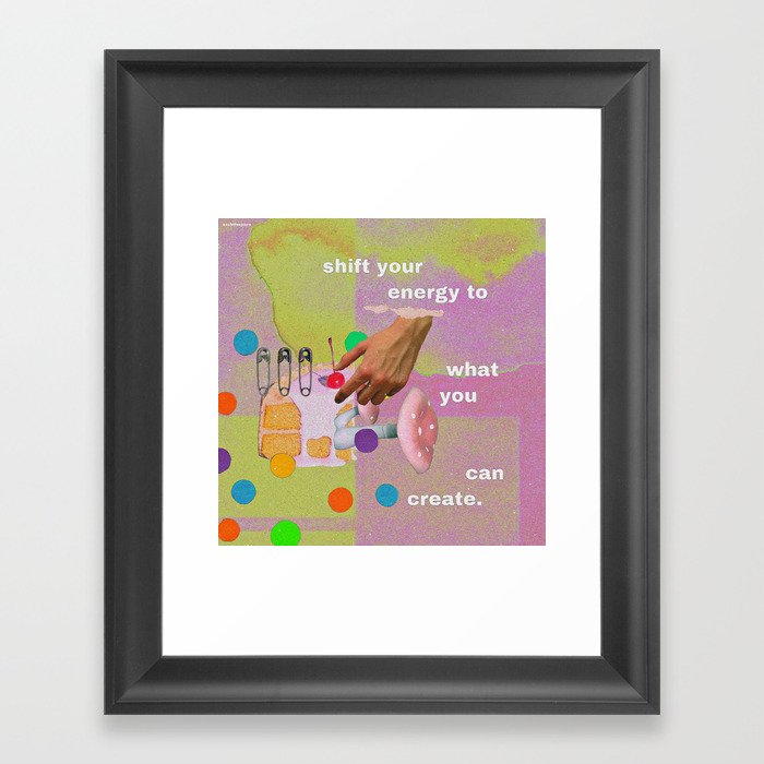 shift your energy Framed Art Print