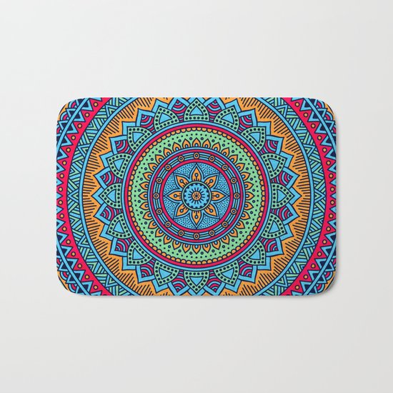 Hippie mandala 52 Bath Mat