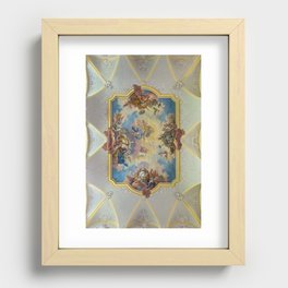 Triumph of St. Benedict Ceiling fresco Bartolomeo Altomonte Recessed Framed Print