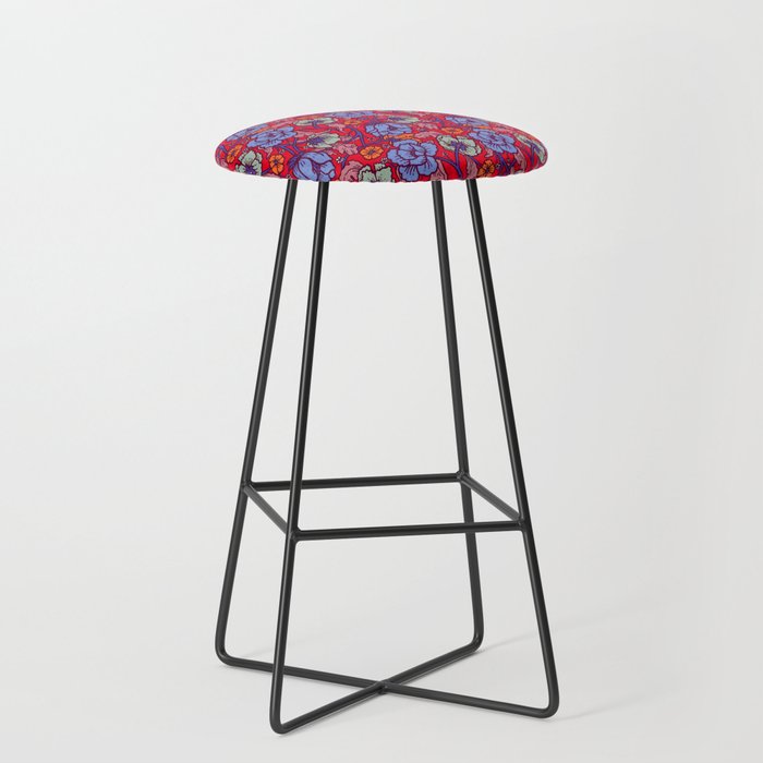 Red and blue Bar Stool