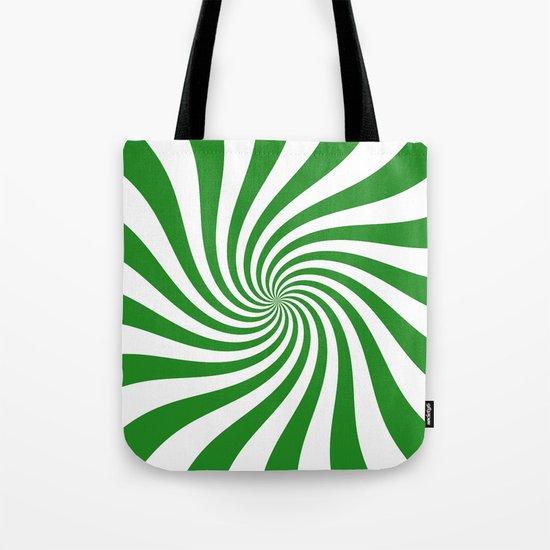 Swirl (Forest Green/White) Tote Bag