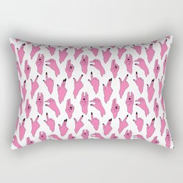 piggy pink swipers on www.white Rectangular Pillow