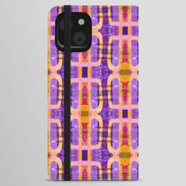 Orange Purple Pipe Dream Abstract iPhone Wallet Case