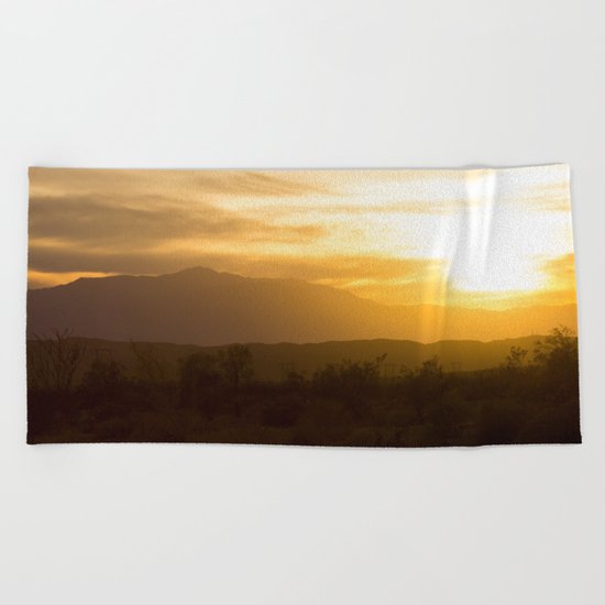 Desert Mountains Beach Towel