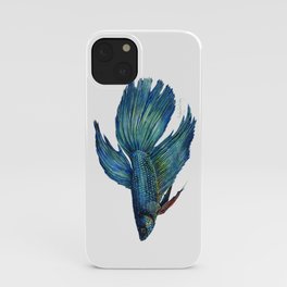 Mortimer the Betta Fish iPhone Case | Illustration, Fish, Mortimer, Animal, Painting, Cindyloubailey, Aquamarine, Fins, Watercolor, Nature 