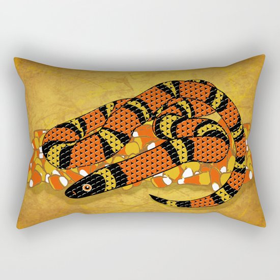 Mexican Candy Corn Snake Rectangular Pillow