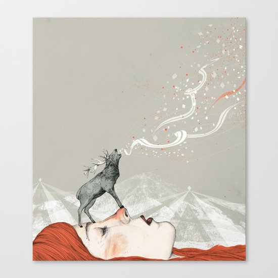 Deer Lady! Canvas Print