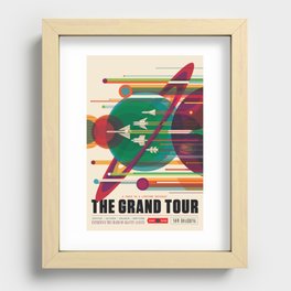 NASA Retro Space Travel Poster The Grand Tour Recessed Framed Print