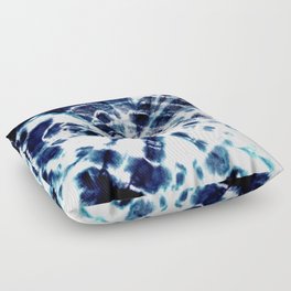 Tie Dye Sunburst Blue Floor Pillow