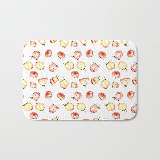 Vintage rose buds pattern Bath Mat
