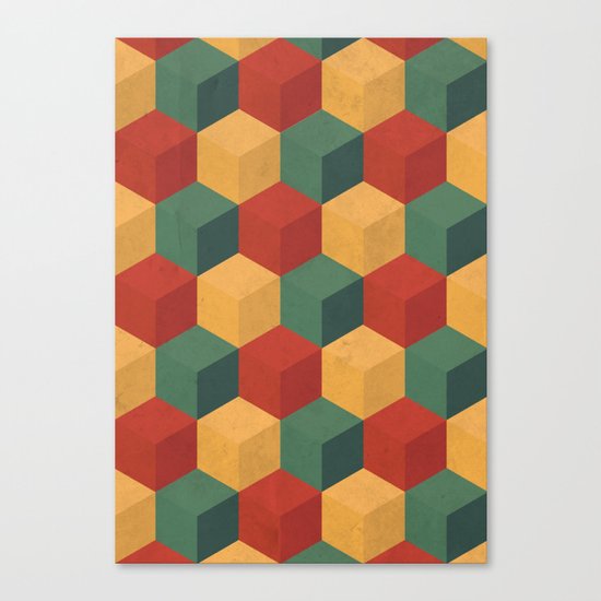 Retro Cubic Canvas Print