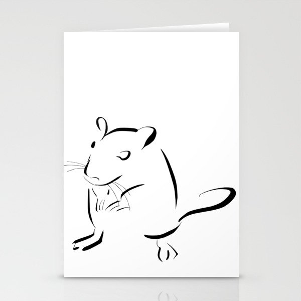 Cute Rat Stationery Cards
