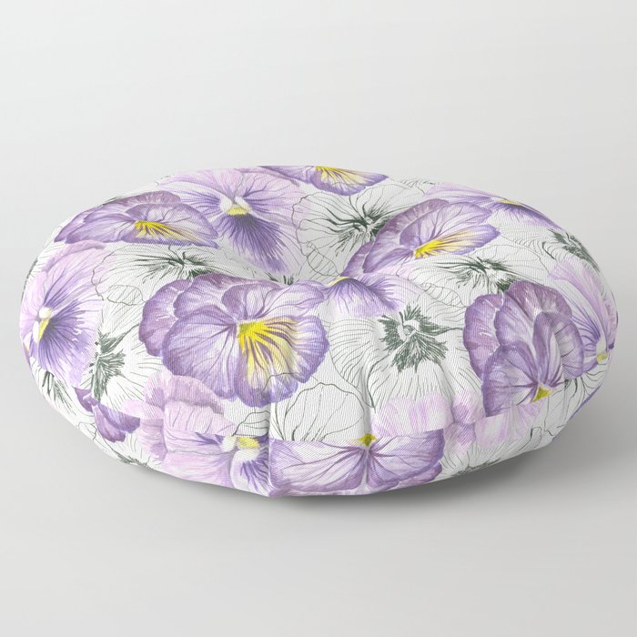 Pansy pattern Floor Pillow