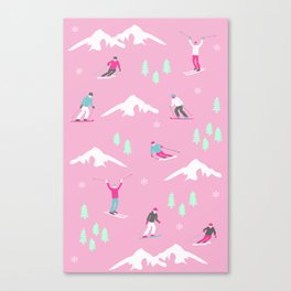 Lady Skiers Canvas Print